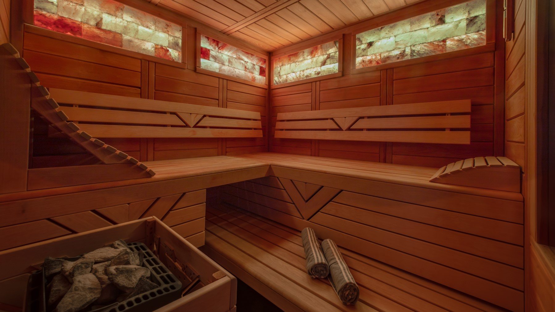 Finnische Sauna aus Holz